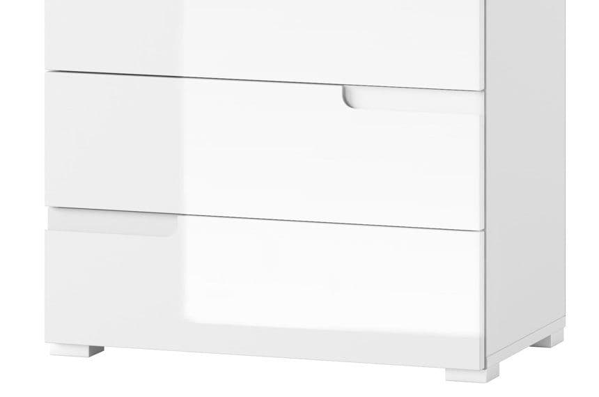 Santino White High Gloss Narrow Chest of Drawers