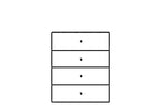 Santino White High Gloss Narrow Chest of Drawers