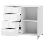 Santino White High Gloss Narrow Sideboard
