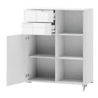 Santino White High Gloss Tall 2 Door Sideboard