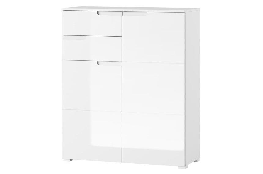 Santino White High Gloss Tall 2 Door Sideboard
