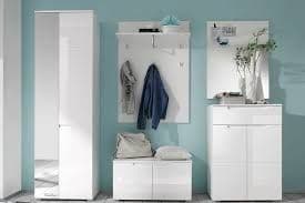 Santino White High Gloss Tall Sideboard
