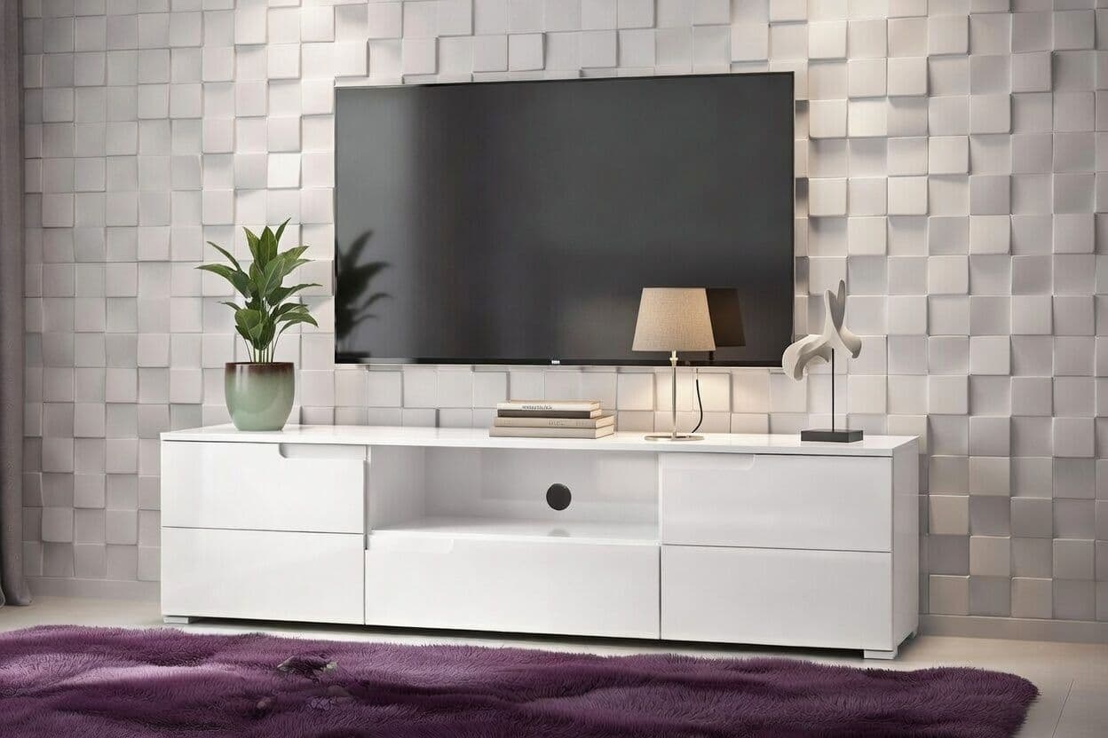 Santino White High Gloss TV Cabinet