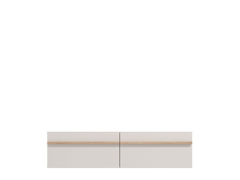 Seura Cashmere And Oak Effect Wall Mounted Floating Wide TV Unit