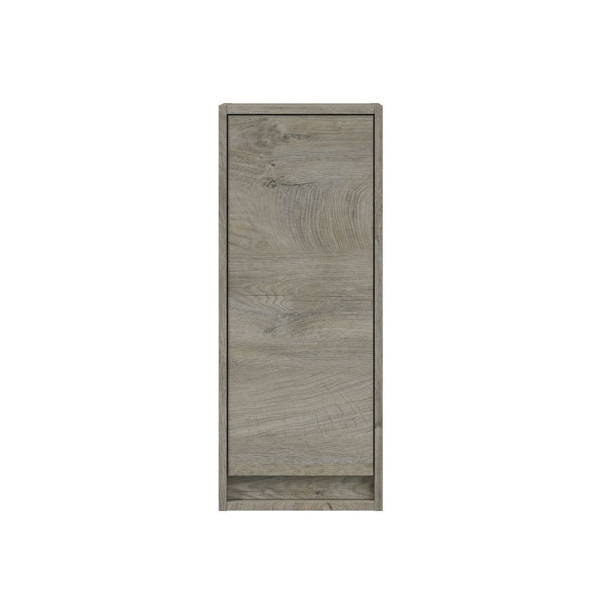 Shaarawy Grey Oak Effect 1 Door Wall Mounted Floating Bathroom Cupboard