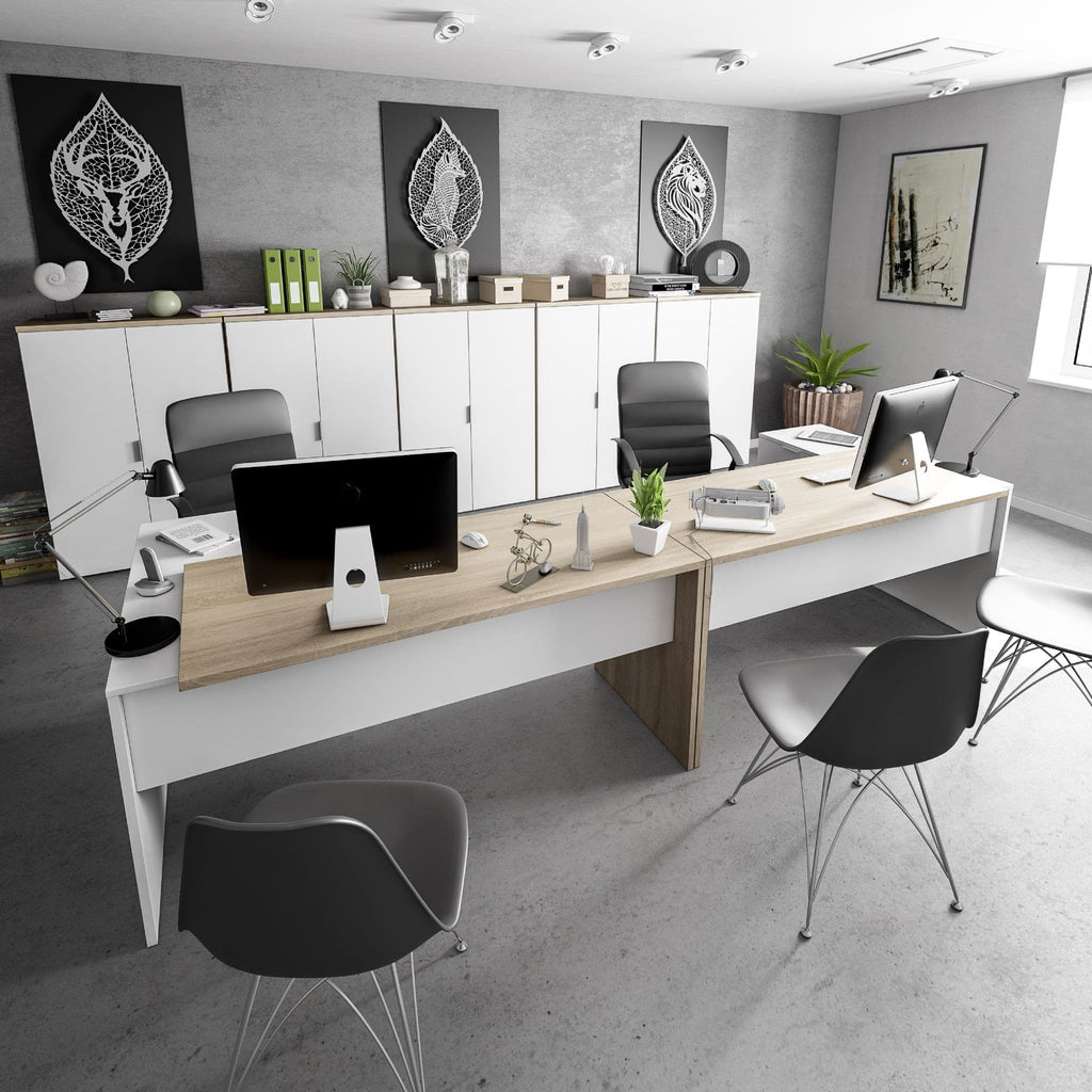 Siena Oak And White Desk