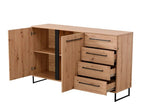 Sorrento Oak Effect 2 Door 4 Drawer Sideboard