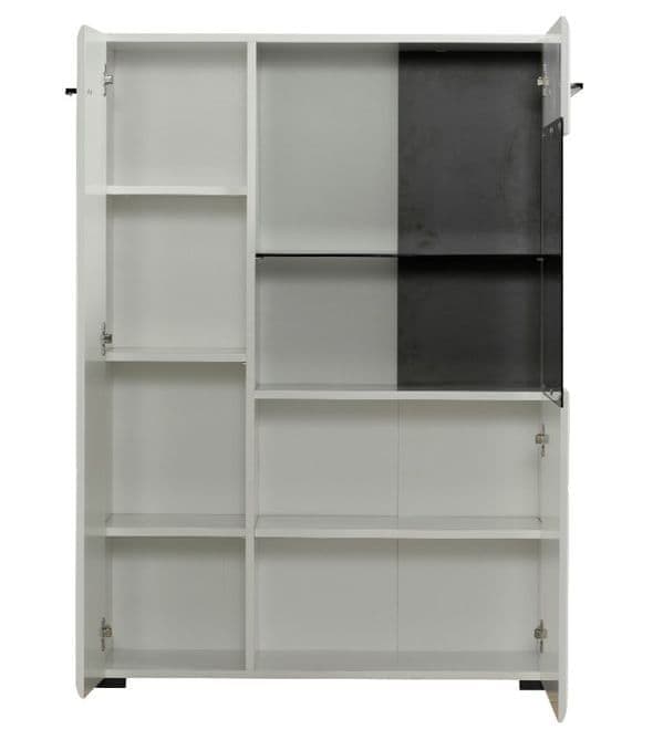 Terrento White Short Display Cabinet — side product view