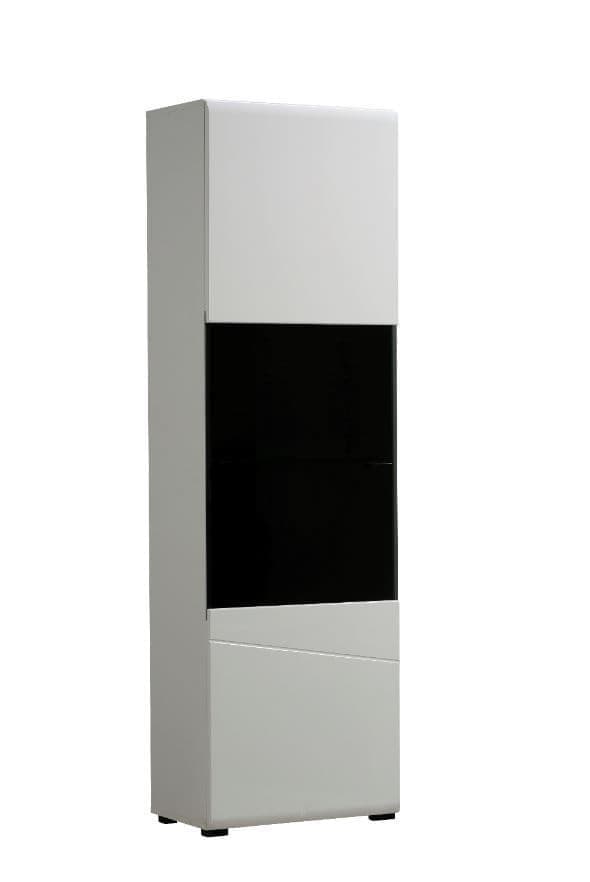 Terrento White Tall Display Cabinet — alternate product view