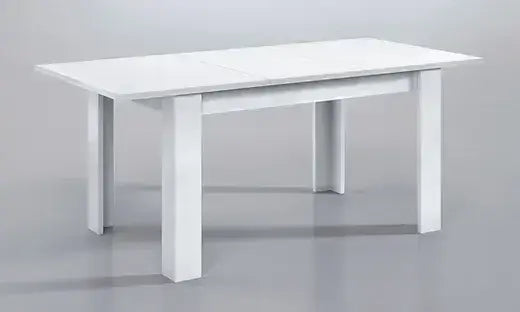 Tevez White Extending Dining Table — angled product view