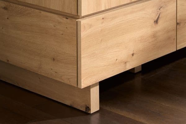 Texas Artisan Oak Effect 2 Door 2 Drawer Double Wardrobe — angled product view