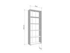 Thomas Artisan Oak Effect Slim 176.5cm Tall Bookcase