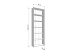Thomas Artisan Oak Effect Slim 211.5cm Tall Bookcase