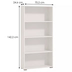 Thomas White Slim Low Short Bookcase — dimensions