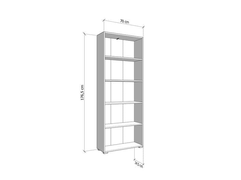 Thomas White Slim 176.5cm Tall Bookcase