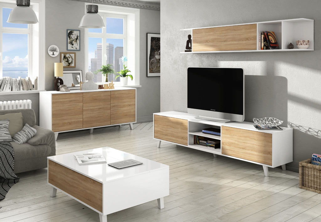 Toris Coffee Table Oak and White