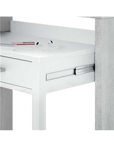 Torres Oak and White Open Door Wardrobe With Shelves And Rail — open storage view