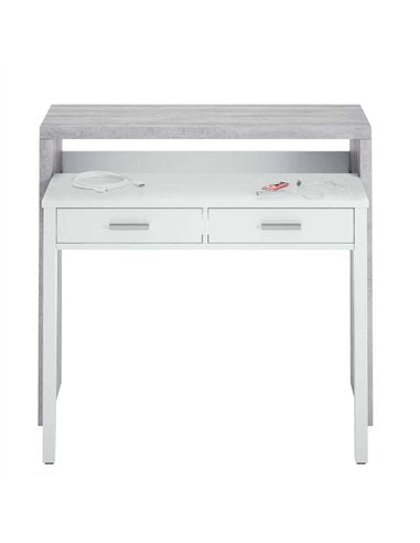 Torres Oak and White Open Door Wardrobe With Shelves And Rail — product detail view