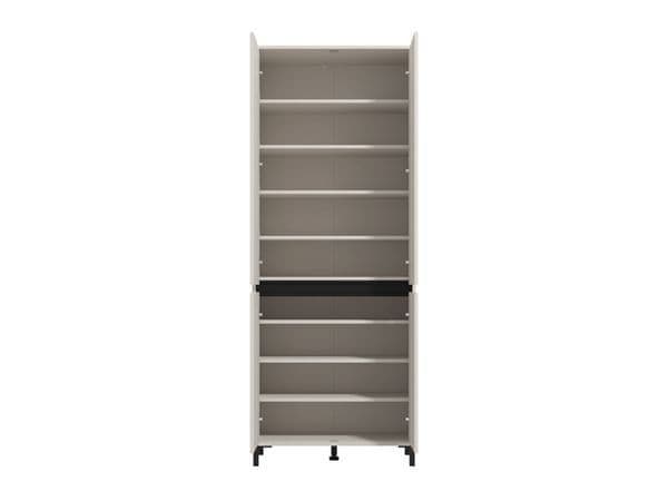 Toshiro Cashmere Taupe 40 Pair Tall Shoe Cabinet Cupboard — alternate product view
