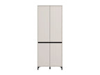 Toshiro Cashmere Taupe 40 Pair Tall Shoe Cabinet Cupboard
