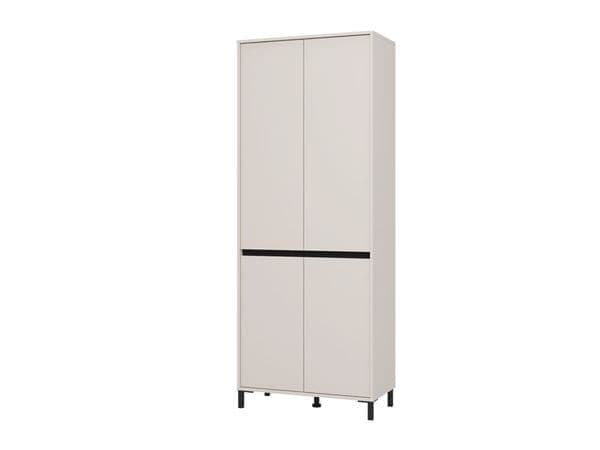 Toshiro Cashmere Taupe 40 Pair Tall Shoe Cabinet Cupboard — front product view