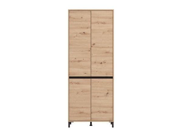 Toshiro Oak Effect 40 Pair Tall Shoe Cabinet Cupboard