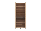 Toshiro Oak Effect 40 Pair Tall Shoe Cabinet Cupboard