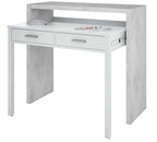 Turin Arctic Concrete Grey And White Desk/Dressing Table or Console Table