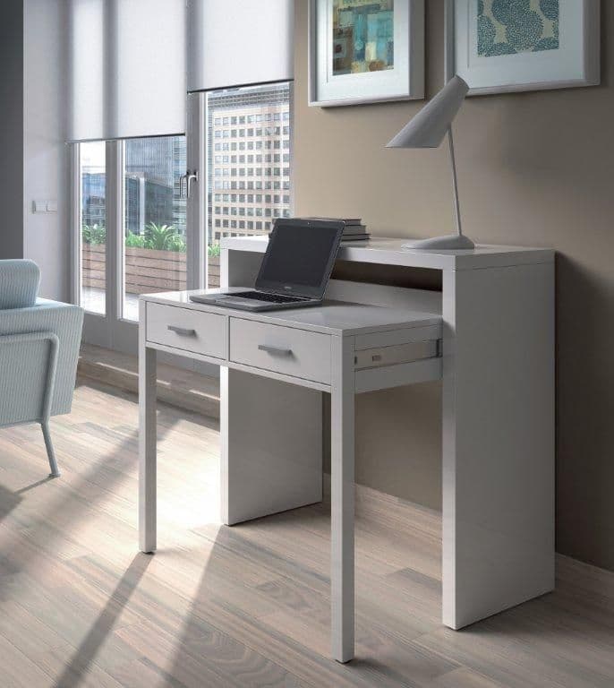 Turin Arctic White Desk/Dressing Table or Console Table