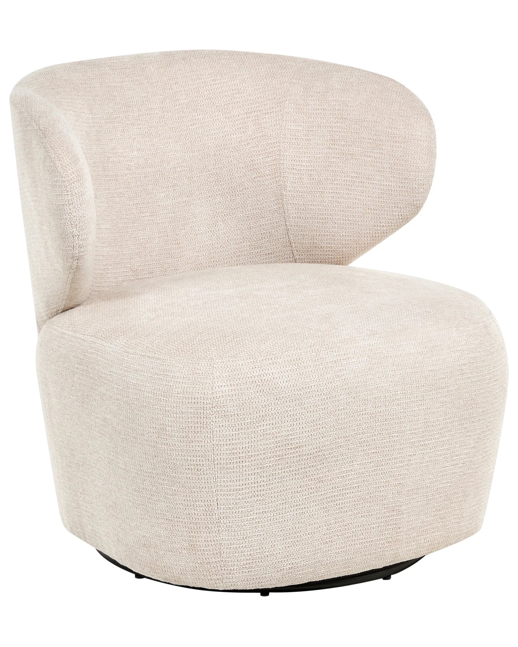 Swivel Armchair ALVDAL Fabric Beige