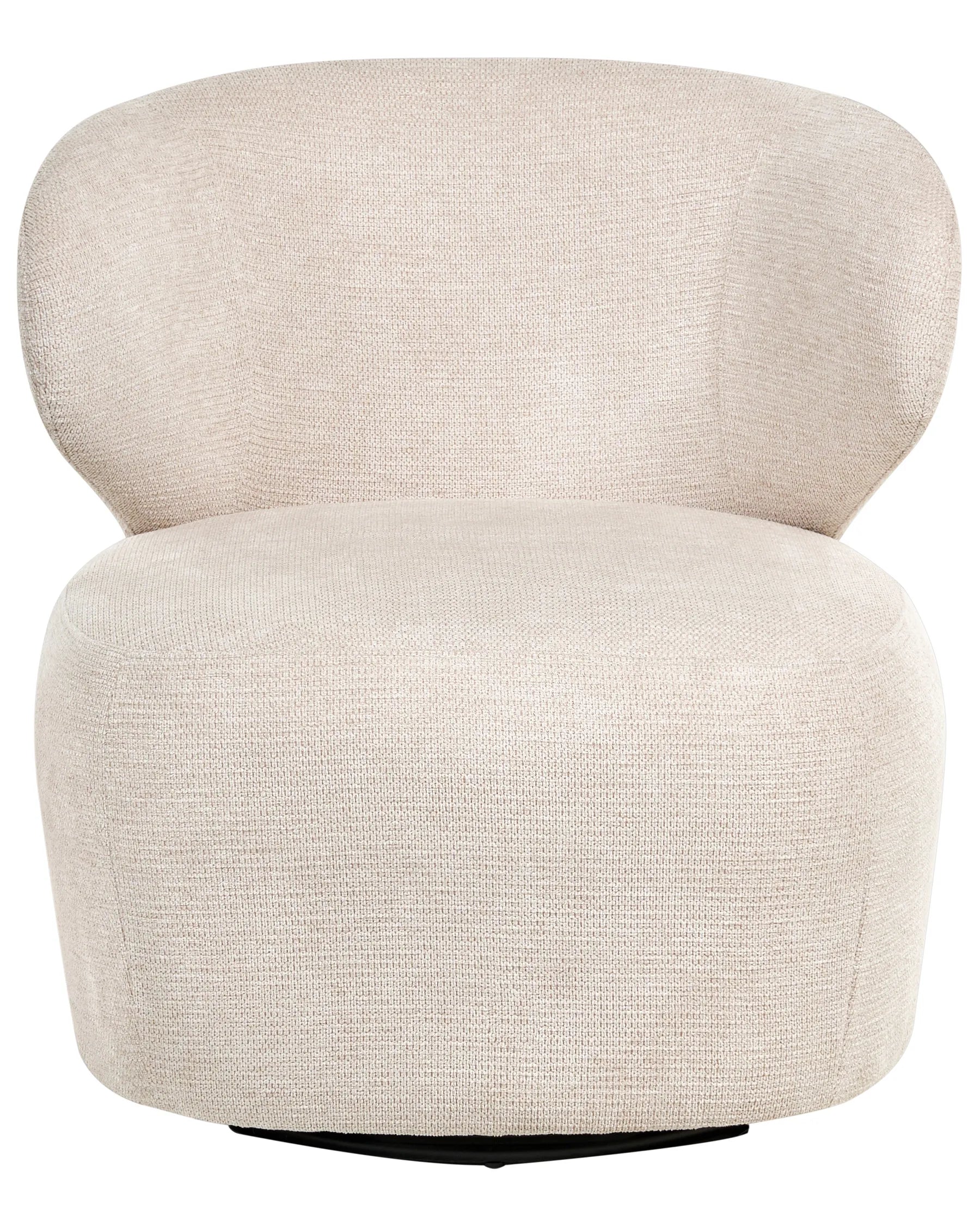 Swivel Armchair ALVDAL Fabric Beige