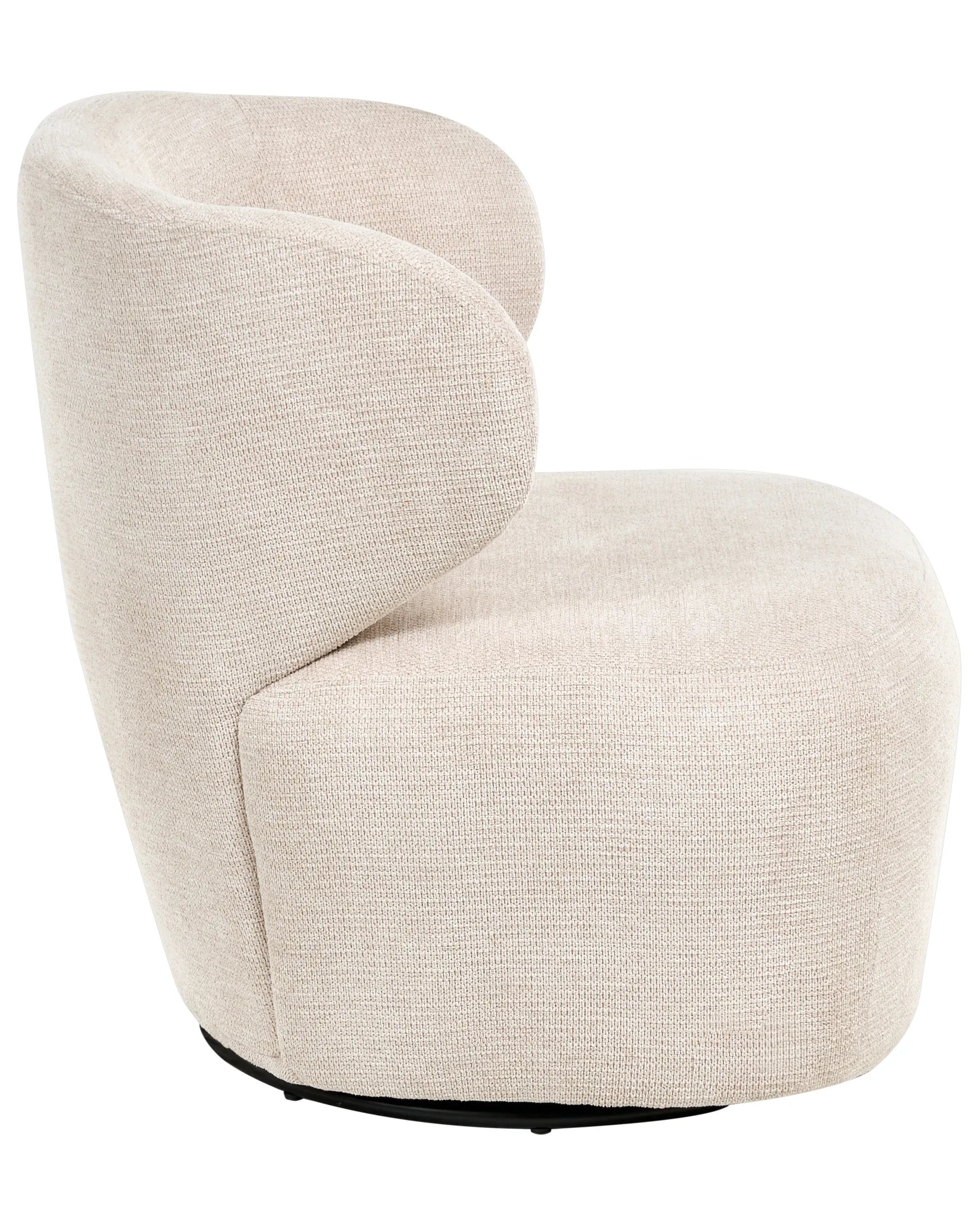 Swivel Armchair ALVDAL Fabric Beige