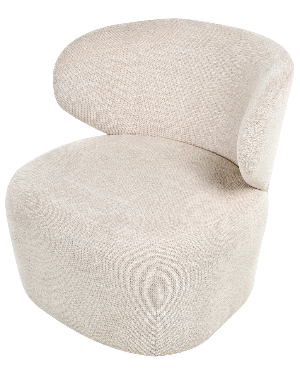 Swivel Armchair ALVDAL Fabric Beige