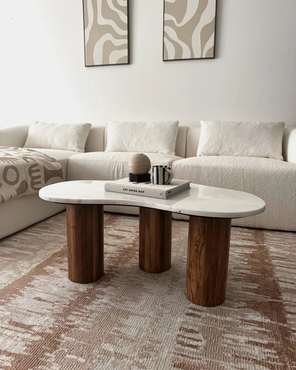 Coffee Table CASABLANCA Marble White