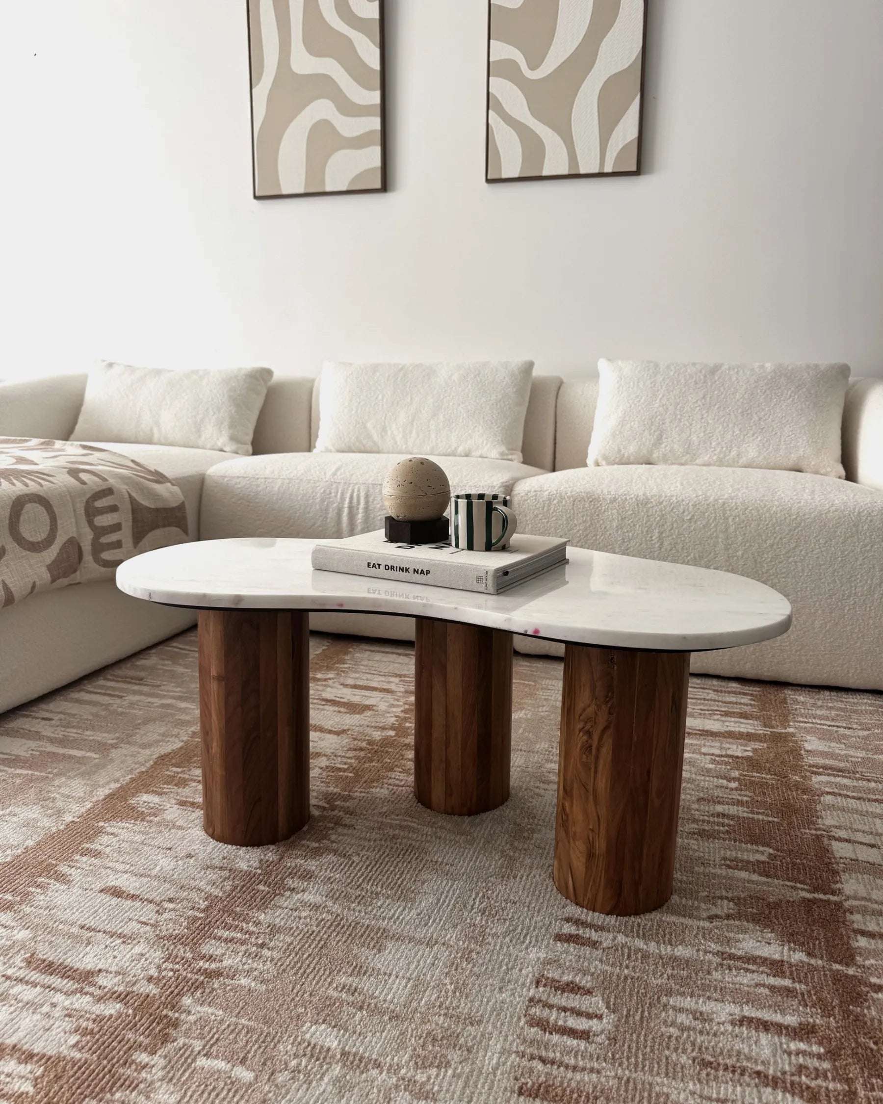 Coffee Table CASABLANCA Marble White