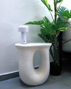 Side Table IDRO 42 cm 28 cm Terrazzo Effect White Terrazzo