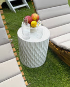 Side Table ANTELAO 37 cm 37 cm Terrazzo Effect White Terrazzo