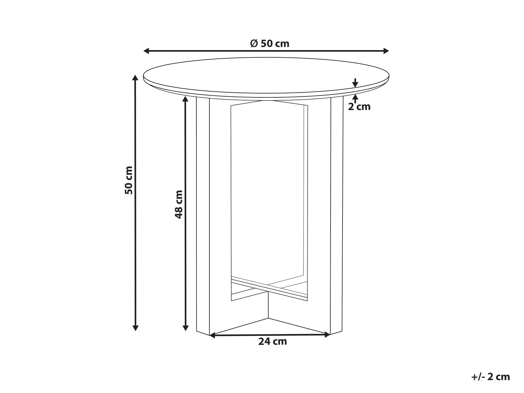 Side Table KARLO Light Brown