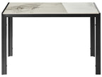 Dining Table CLARENCE White Marble 120 cm 70 cm Ceramic