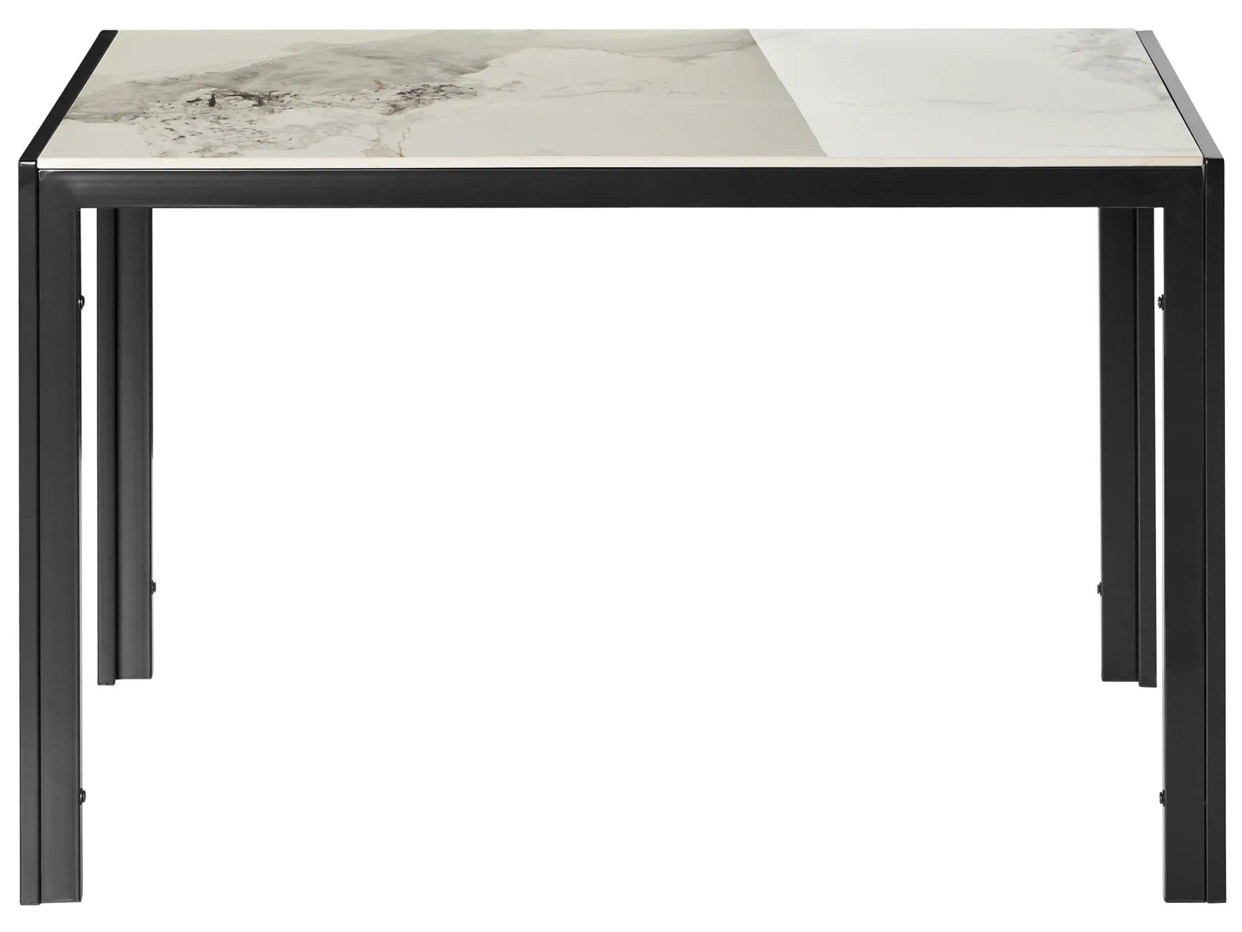Dining Table CLARENCE White Marble 120 cm 70 cm Ceramic