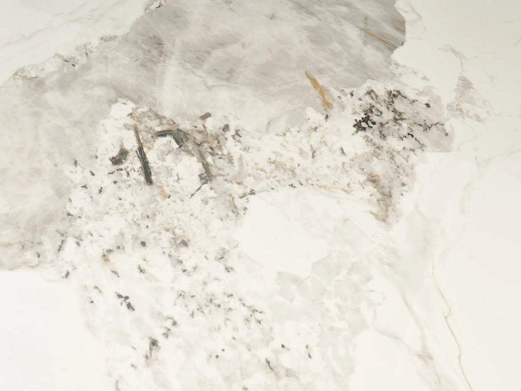 Dining Table CLARENCE White Marble 120 cm 70 cm Ceramic