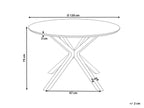 Dining Table FITZROY White 120 cm 120 cm