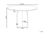 Dining Table YARRA Dark Brown 120 cm 120 cm