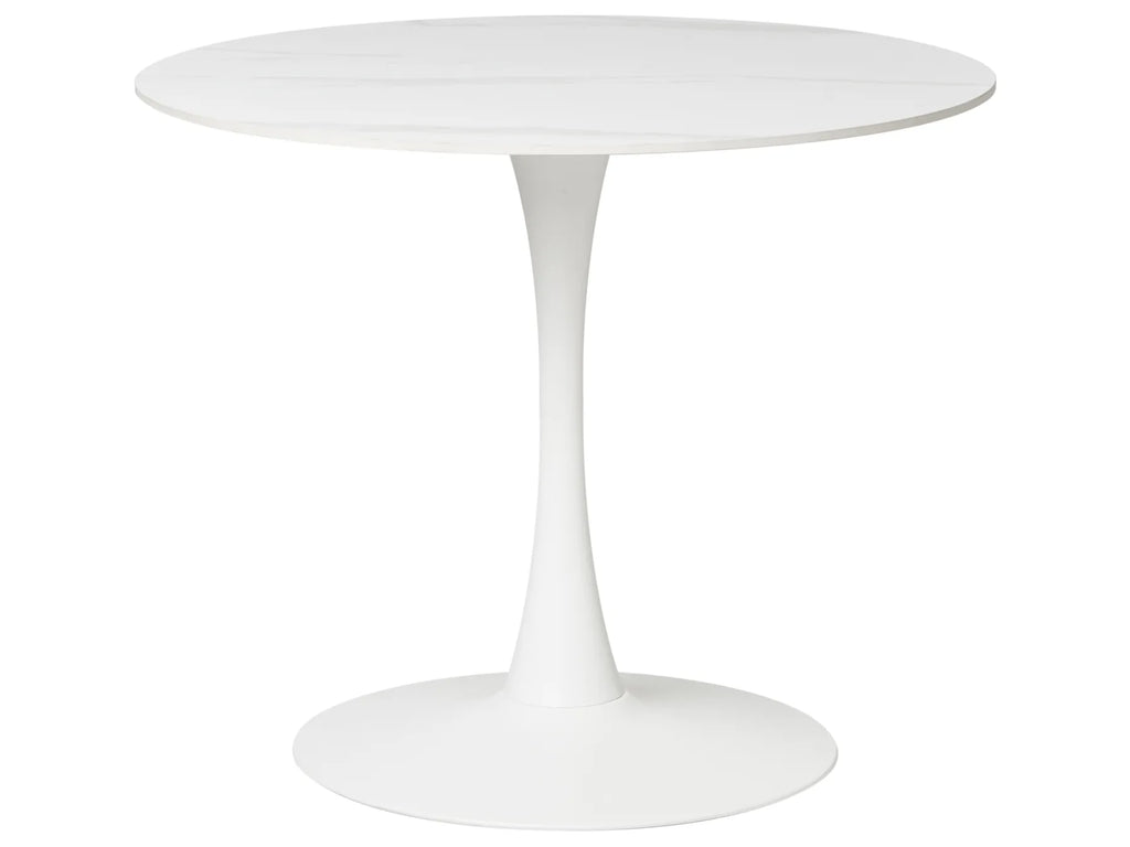 Dining Table BOCA White Marble 90 cm 90 cm Ceramic