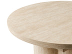 Extending Dining Table MORAINE Travertine Effect 120/160 cm 120 cm