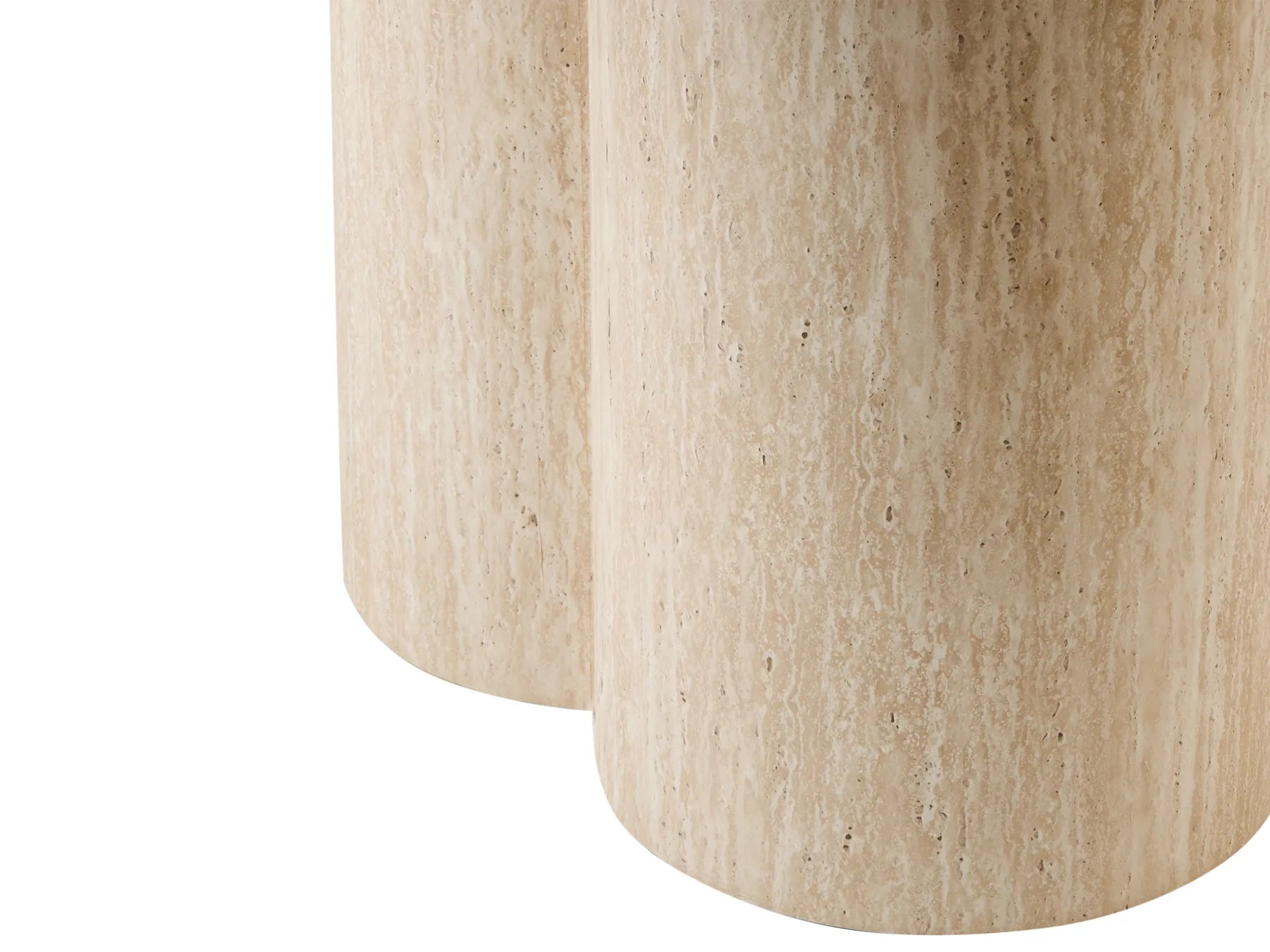 Extending Dining Table MORAINE Travertine Effect 120/160 cm 120 cm