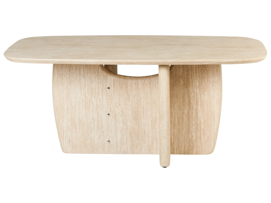 Dining Table TRAVERS Travertine Effect 180 cm 90 cm