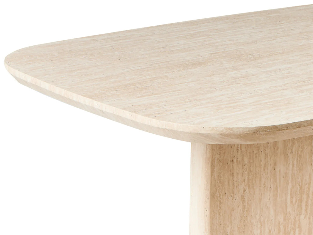 Dining Table TRAVERS Travertine Effect 180 cm 90 cm