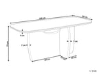 Dining Table TRAVERS Travertine Effect 180 cm 90 cm