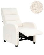 Recliner Chair OTUS with Footrest Boucle Off-White